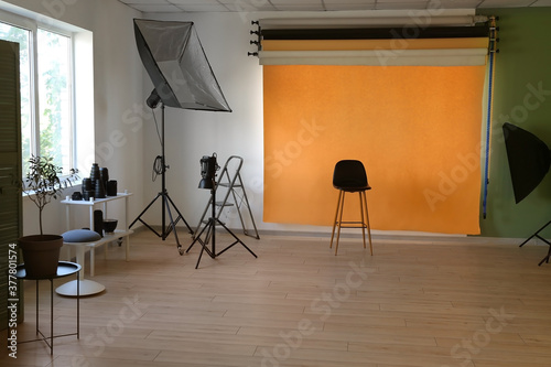 Interior of modern photo st...