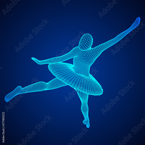 Dancing ballerina. Woman classic ballet dancer