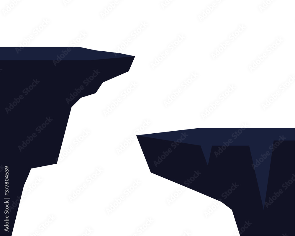 Isolated two cliffs vector design - obrazy, fototapety, plakaty 