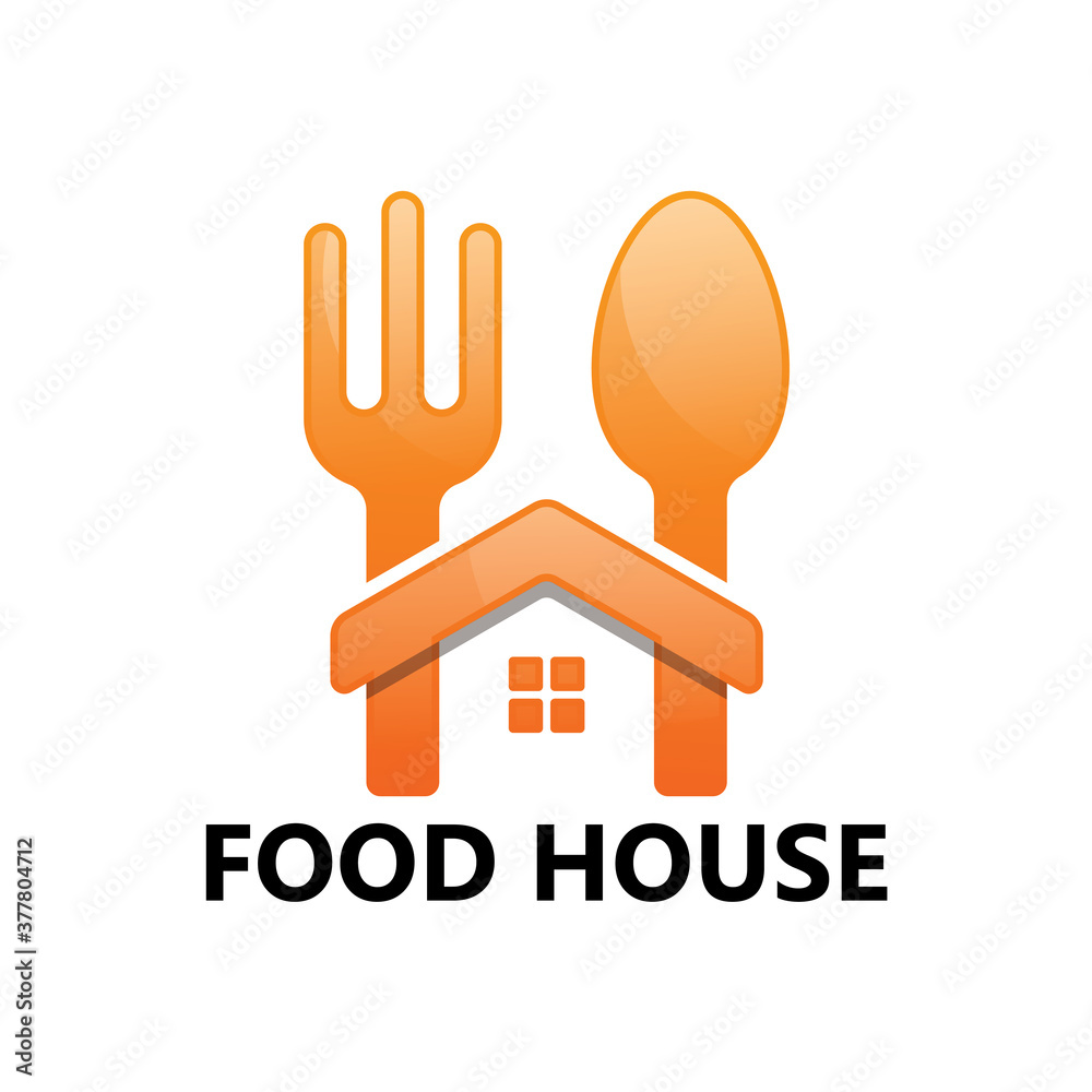 Fototapeta premium Food House Logo Template Design Vector