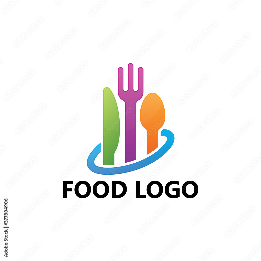 Obraz premium Food Logo Template Design Vector