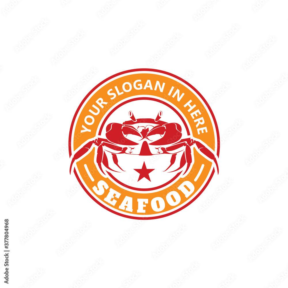 Seafood Restaurant Logo Template Design Vector