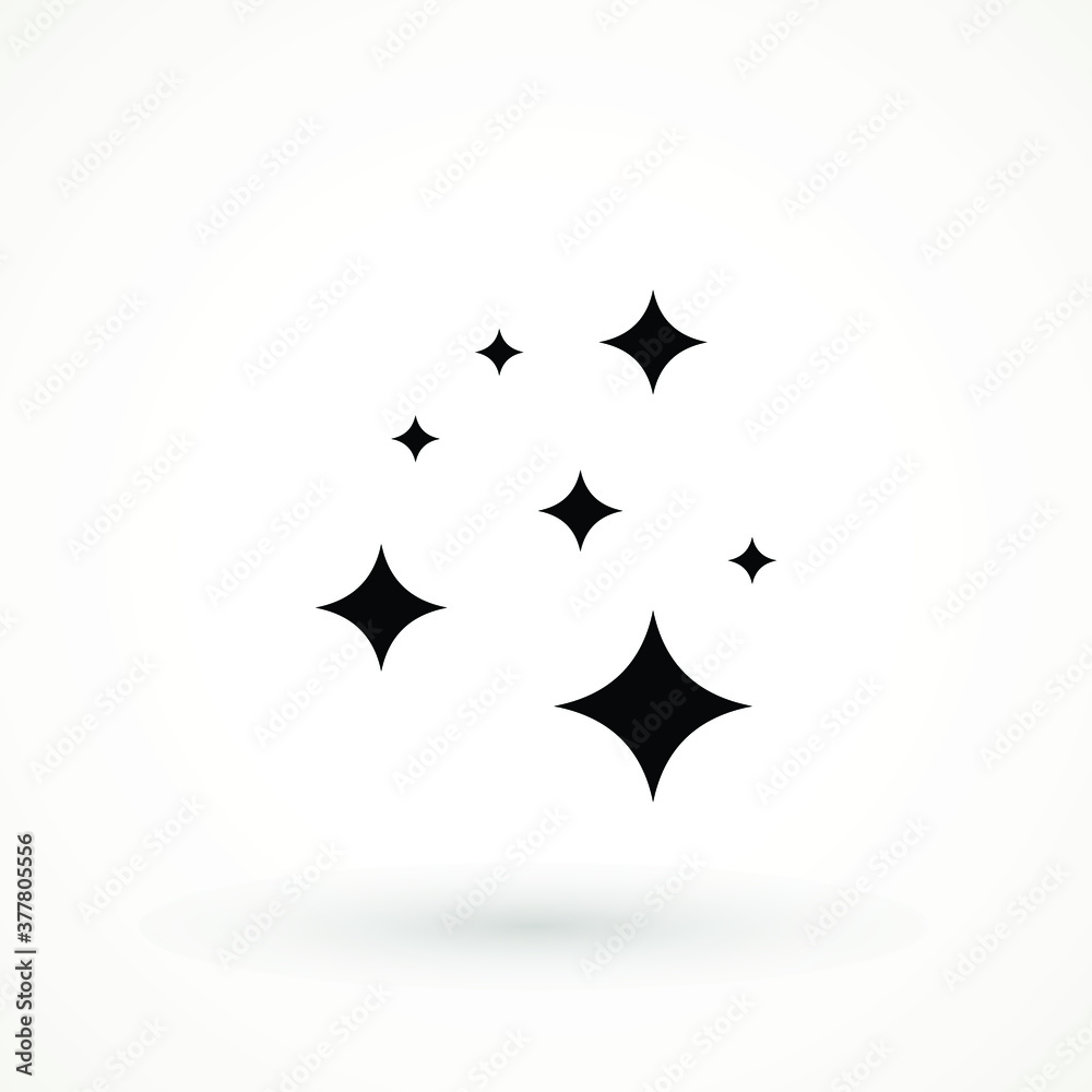 Shine icon, Clean star icon sparkling twinkling sparkles symbol Sparkle simple design Stars sign isolated on white background Shine icon, Clean star icon sparkling twinkling sparkles symbol Sparkle simple design Stars sign isolated on white background