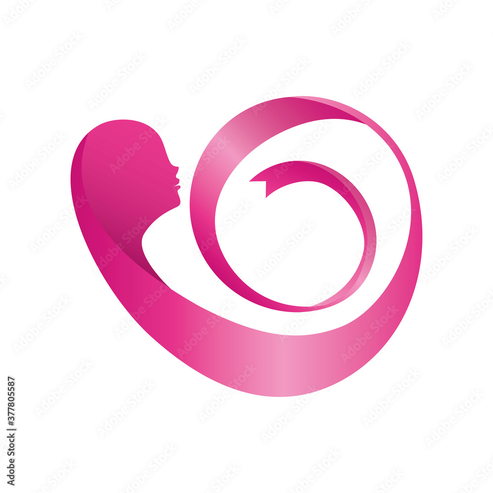 detailed pink ribbon, badge, breast cancer awareness detailed pink ribbon, badge, breast cancer awareness
