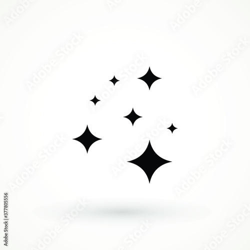 Shine icon  Clean star icon sparkling twinkling sparkles symbol Sparkle simple design Stars sign isolated on white background 