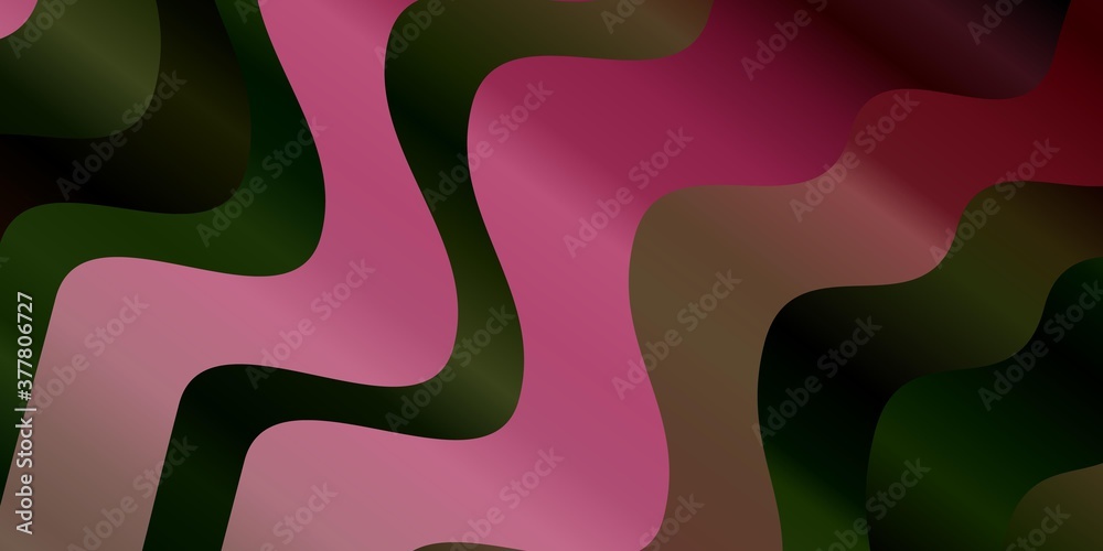 Light Green, Red vector background with wry lines. Colorful geometric sample with gradient curves. Design for your business promotion. Light Green, Red vector background with wry lines. Colorful geometric sample with gradient curves. Design for your business promotion.
