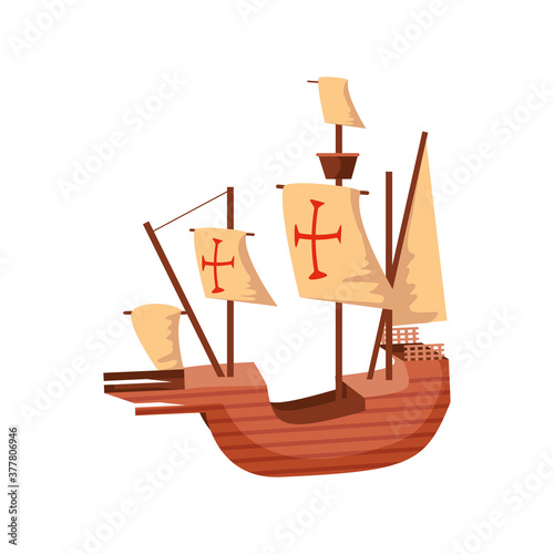 sailing ship, caravel santa maria, columbus day