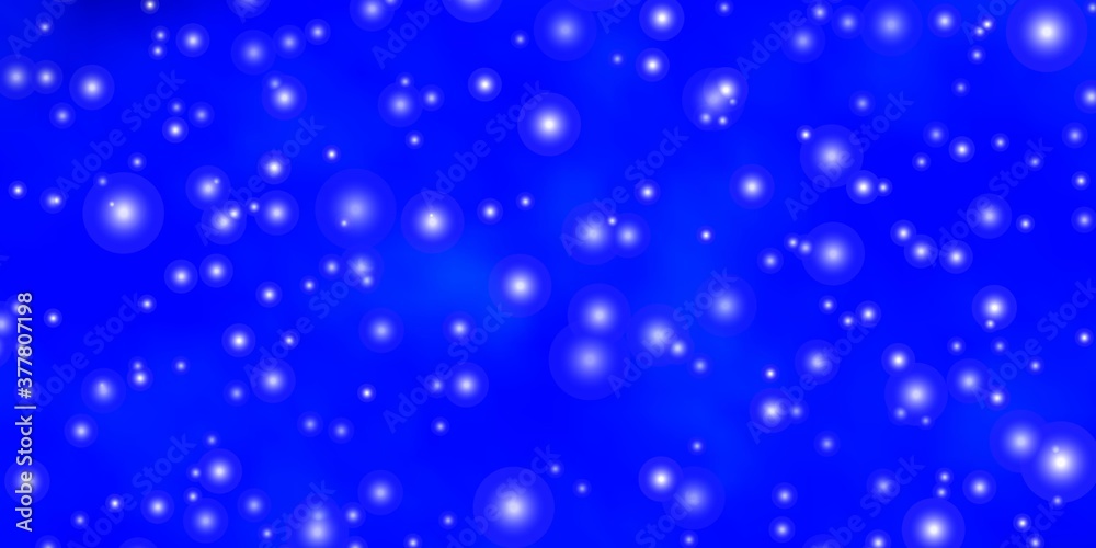 Fototapeta premium Dark BLUE vector layout with bright stars. Decorative illustration with stars on abstract template. Pattern for new year ad, booklets.