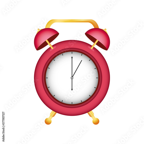 alarm clock on white background