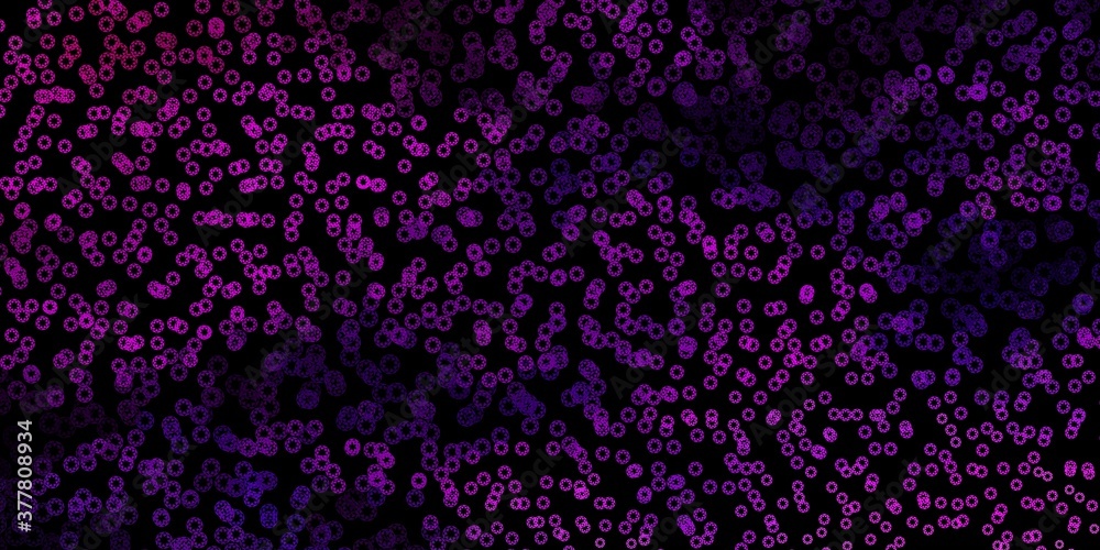 Dark purple, pink vector backdrop with dots. Dark purple, pink vector backdrop with dots.