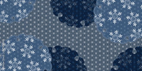 クリスマス　雪　結晶　背景