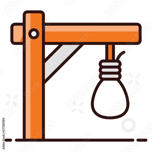 
Death penalty concept, death rope in modern 
