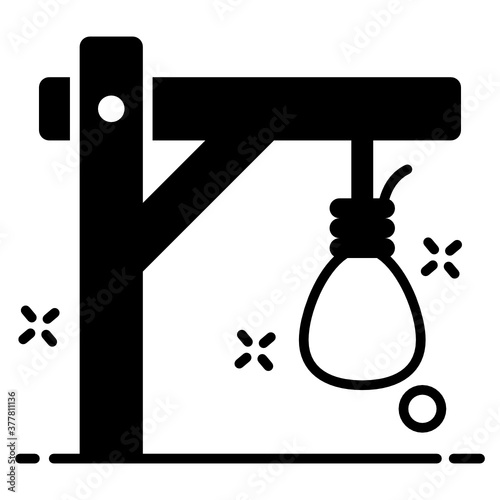 
Death penalty concept, death rope in modern 
