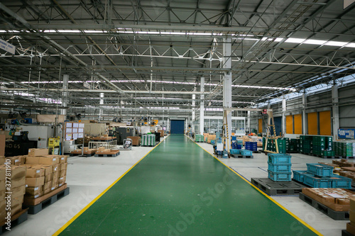 Factory material storage area, Warehouse for keep stock, Manufacturing line , Manufacturing for machining area and raw material storage.