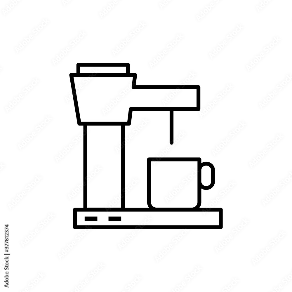 coffee machine icon outline style for your web design, logo, UI. illustration coffee machine icon outline style for your web design, logo, UI. illustration