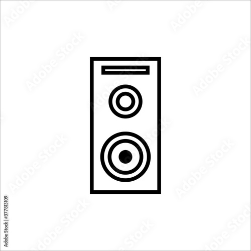 Sound speakers with outline style vector for your web design, logo, UI. illustration