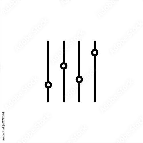 Equalizer vector icon with outline style vector for your web design, logo, UI. illustration © IdeaGrafc