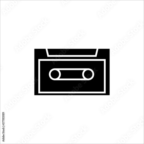 cassette vector icon with glyph style vector for your web design, logo, UI. illustration	