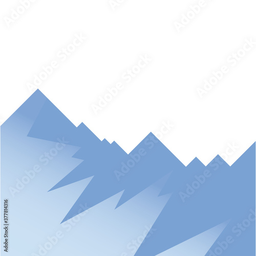 blue mountains landscape vector design