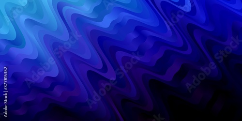 Dark Pink, Blue vector template with curved lines. Illustration in abstract style with gradient curved. Pattern for ads, commercials.