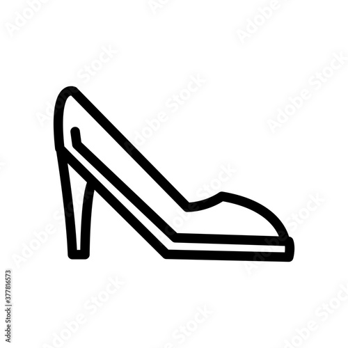 High hill shoes icon