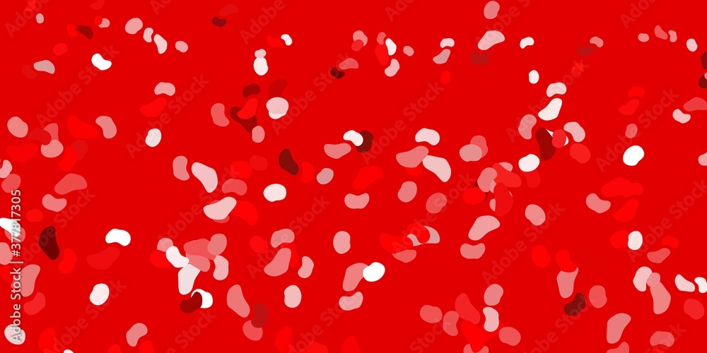 Light red vector template with abstract forms.