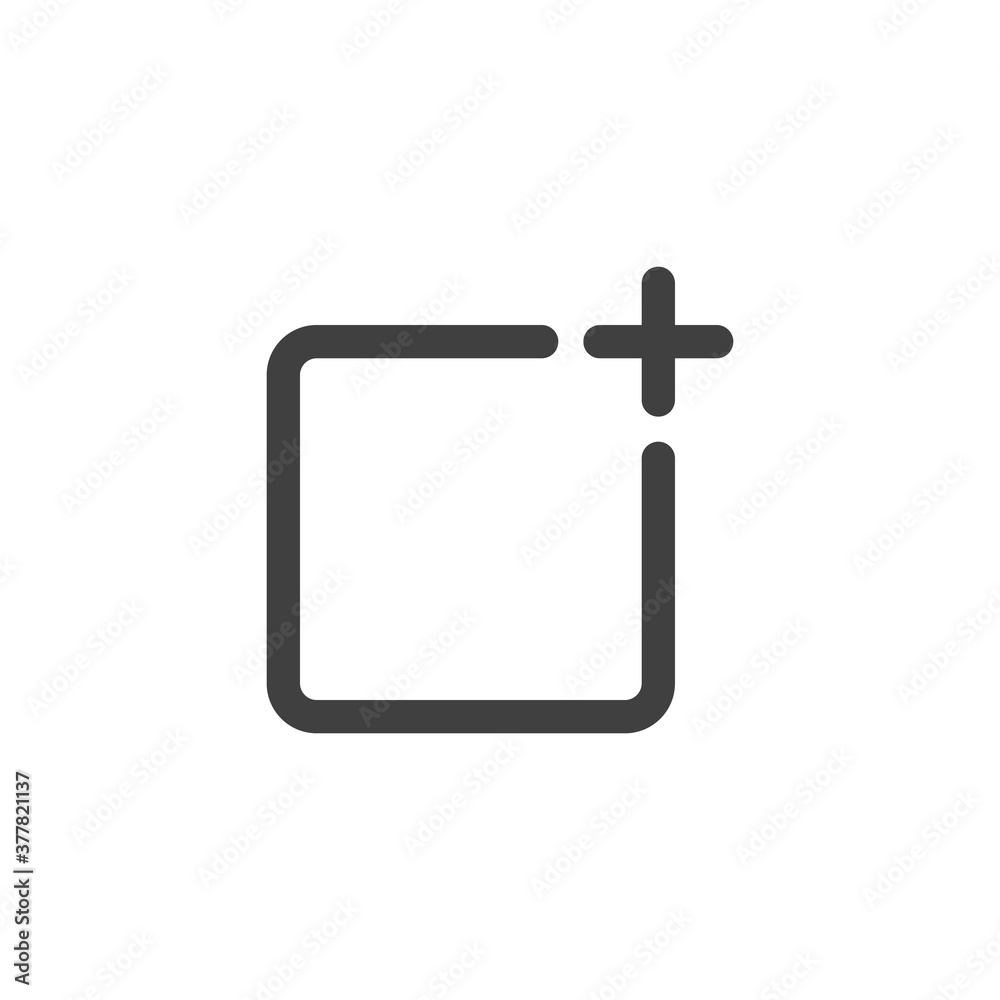 Add new line icon. linear style sign for mobile concept and web design. Add file outline vector icon. Symbol, logo illustration. Vector graphics