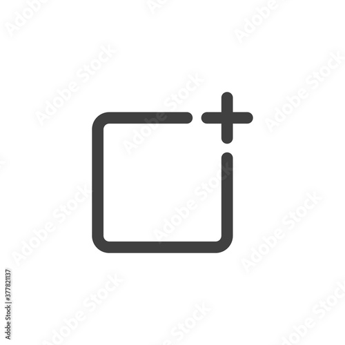 Add new line icon. linear style sign for mobile concept and web design. Add file outline vector icon. Symbol, logo illustration. Vector graphics