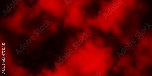 Dark Red vector texture with cloudy sky. Illustration in abstract style with gradient clouds. Pattern for your booklets, leaflets.