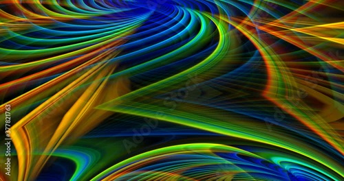 4k 3D animation of rows of colorful multi-colored stripes. The motion background of the geometric pattern. 3D - rendering