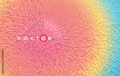 Abstract pattern made of color spheres. Design for banner, flyer, poster, cover or brochure.