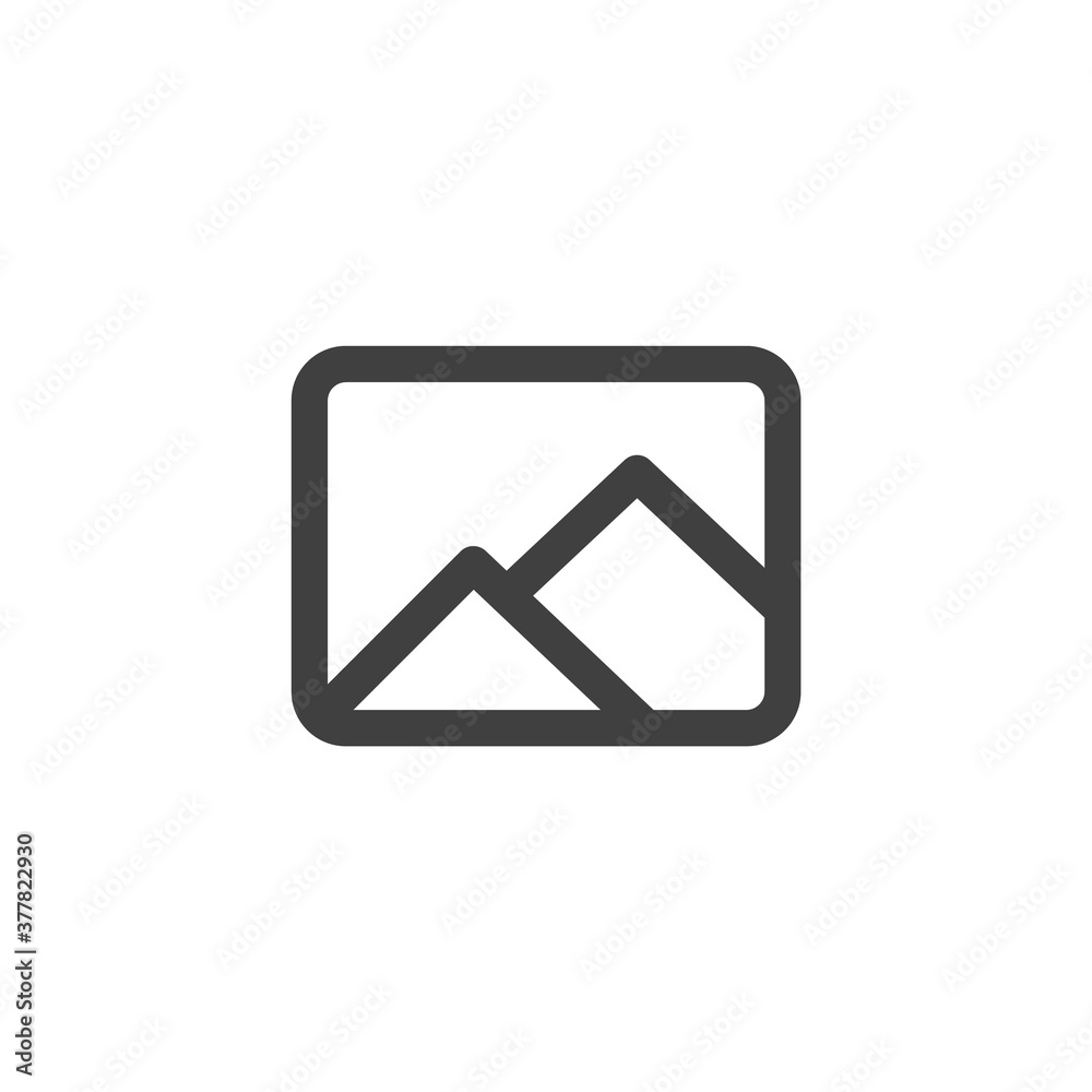 Image gallery line icon. linear style sign for mobile concept and web design. Media gallery outline vector icon. Symbol, logo illustration. Vector graphics Image gallery line icon. linear style sign for mobile concept and web design. Media gallery outline vector icon. Symbol, logo illustration. Vector graphics