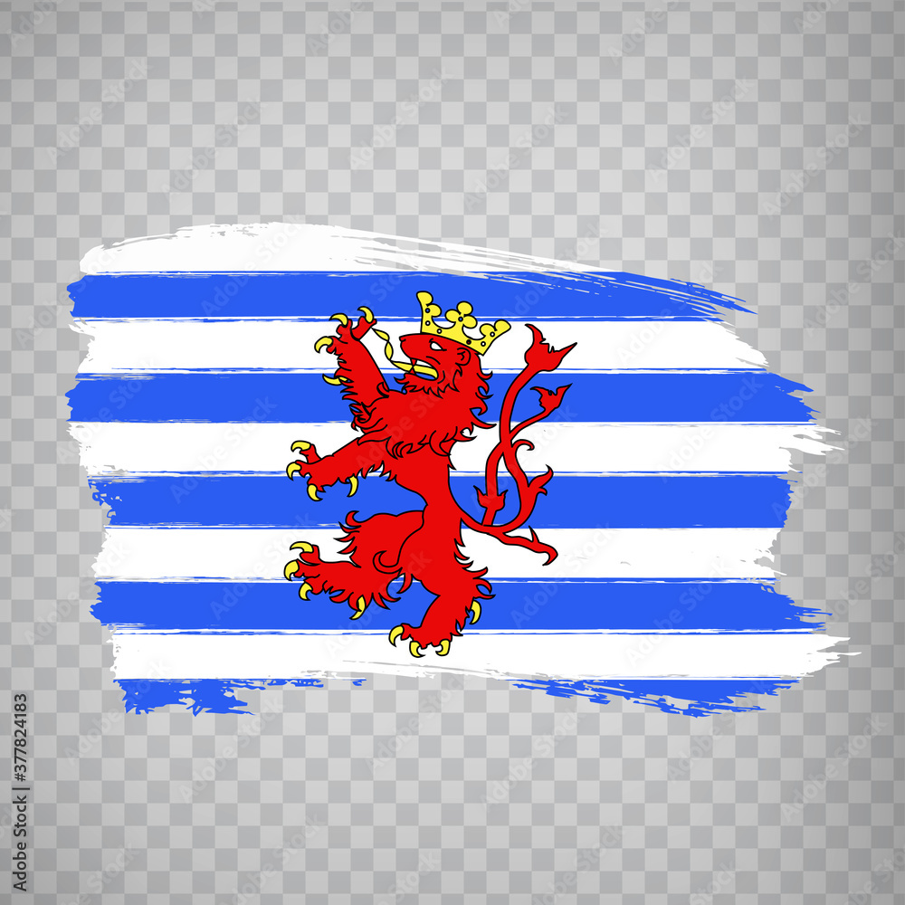 Flag of Luxembourg brush strokes. Flag of Belgian Luxembourg on ...