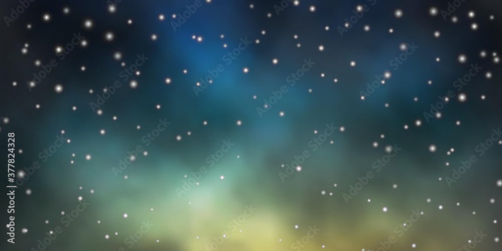 Dark Blue, Yellow vector texture with beautiful stars. Colorful illustration in abstract style with gradient stars. Pattern for new year ad, booklets.