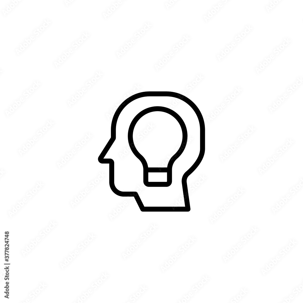 Knowledge Icon in black line style icon, style isolated on white background Knowledge Icon in black line style icon, style isolated on white background