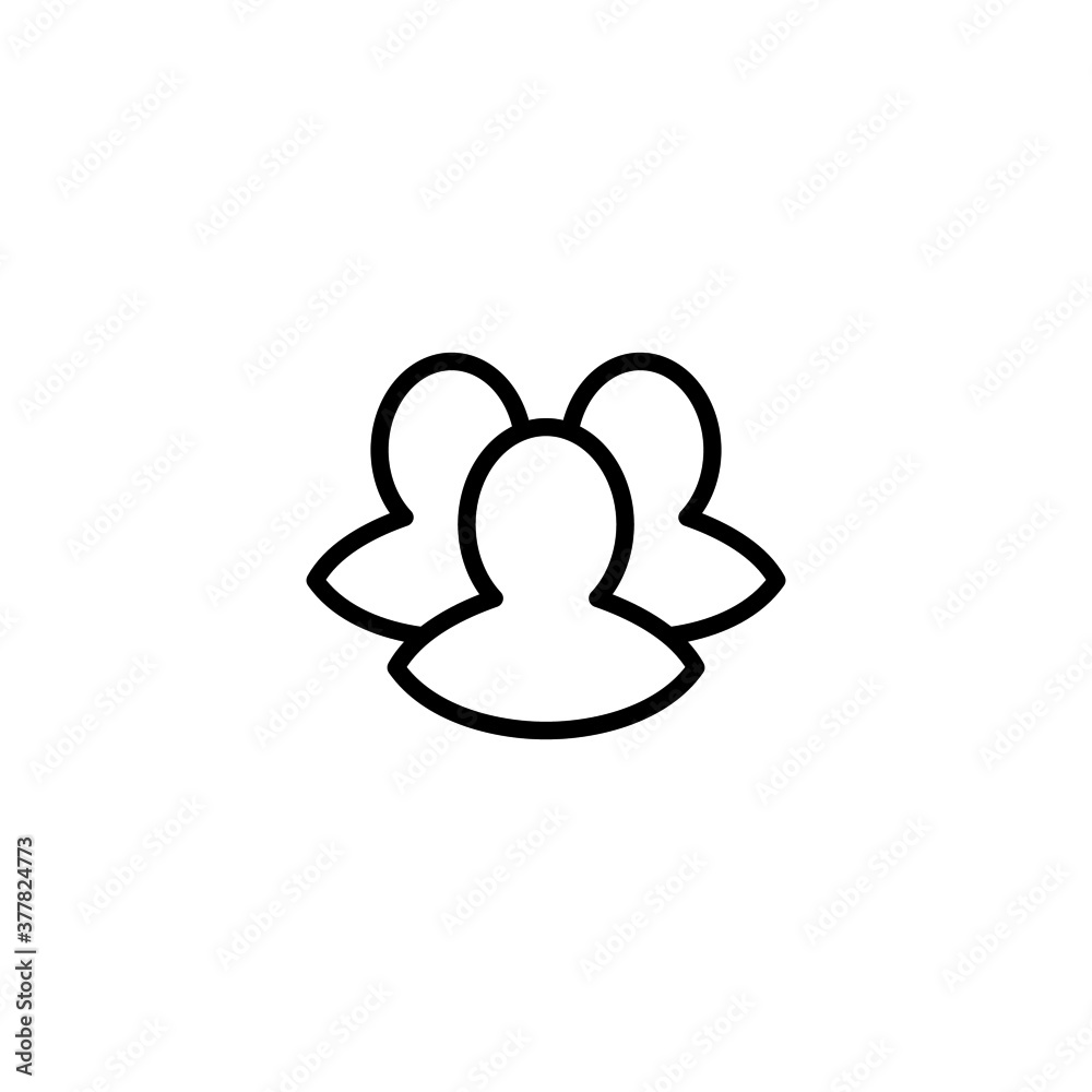 Leadership Icon  in black line style icon, style isolated on white background