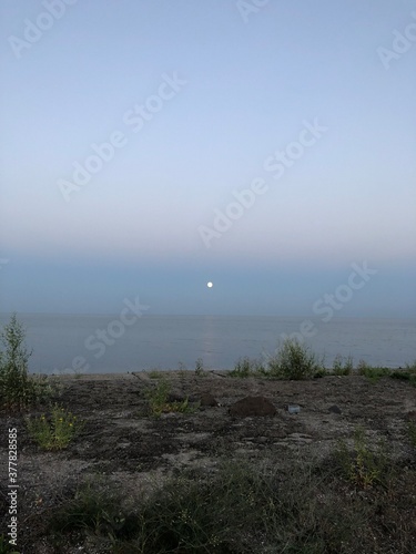 moon over the sea
