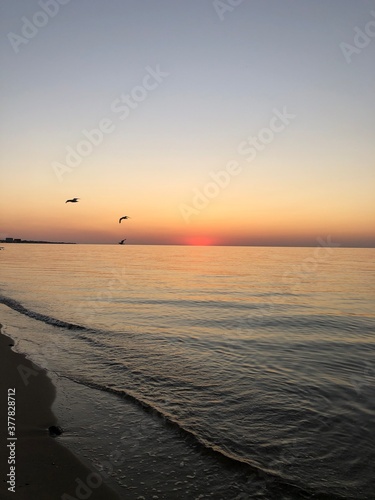sunset on the beach