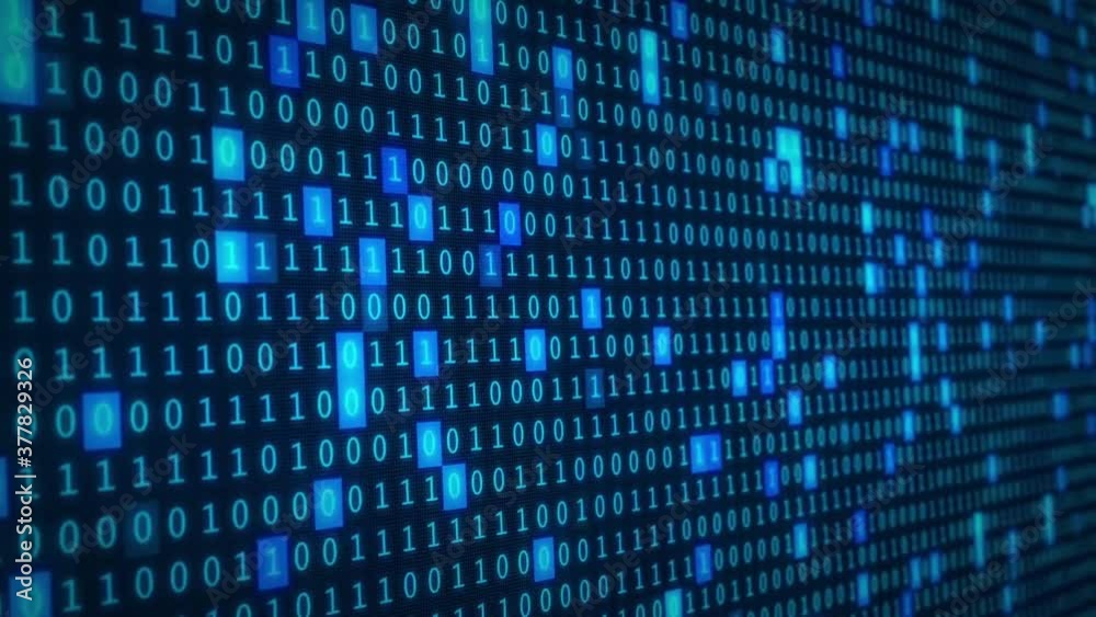 A digital representation of data interpreted by a computer system - animation A digital representation of data interpreted by a computer system - animation
