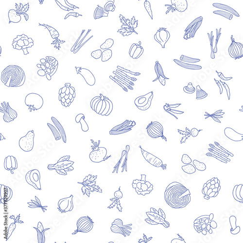 Collection of illustrations of interesting vegetables