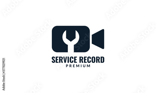 video recorder services logo vector icon illustration