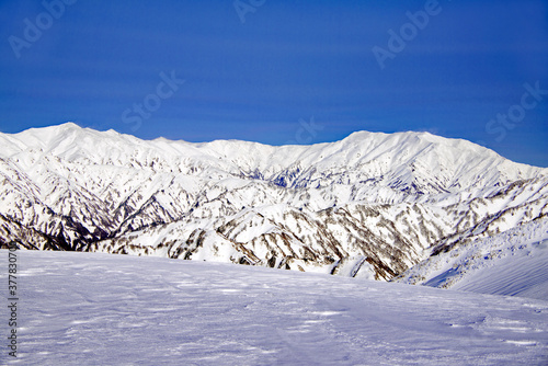 snow covered mountains