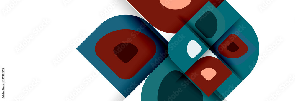 Set of vector modern geometric abstract backgrounds with repeating abstract round shapes patterns and shadow effects Set of vector modern geometric abstract backgrounds with repeating abstract round shapes patterns and shadow effects