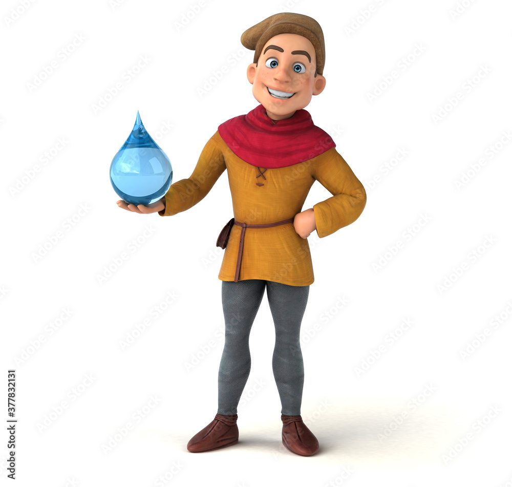 3D Illustration of a medieval historical character 3D Illustration of a medieval historical character