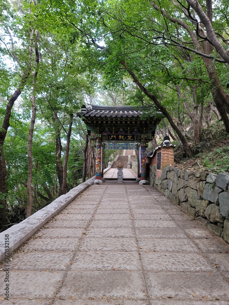 Korean garden gate