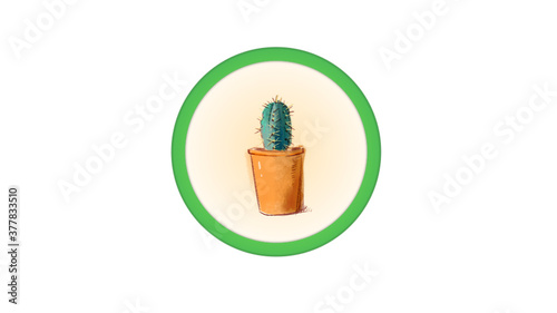 Сard with cactus for congratulations