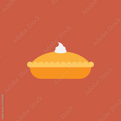 Pumpkin pie vector illustration