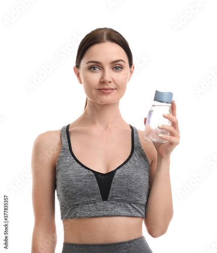 Sporty young woman with bot...