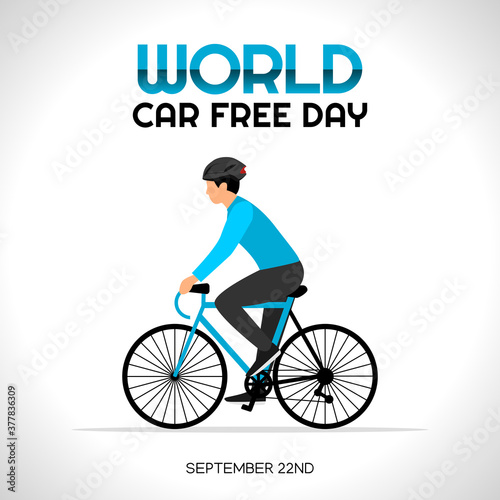 Vector graphic of world car free day good for world car free day celebration. flat design. flyer design.flat illustration.