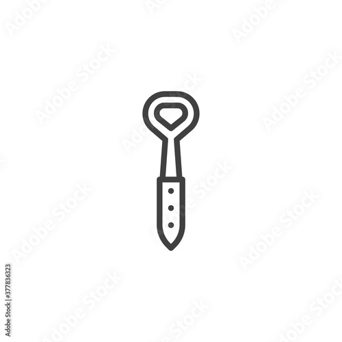 Bottle opener line icon. linear style sign for mobile concept and web design. Beer opener outline vector icon. Symbol, logo illustration. Vector graphics
